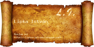 Lipka István névjegykártya